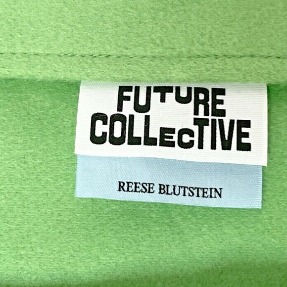 Future Collective Women Plus Size Retro Green Double Pocket Felt Mini Skirt NEW! - Picture 6 of 14